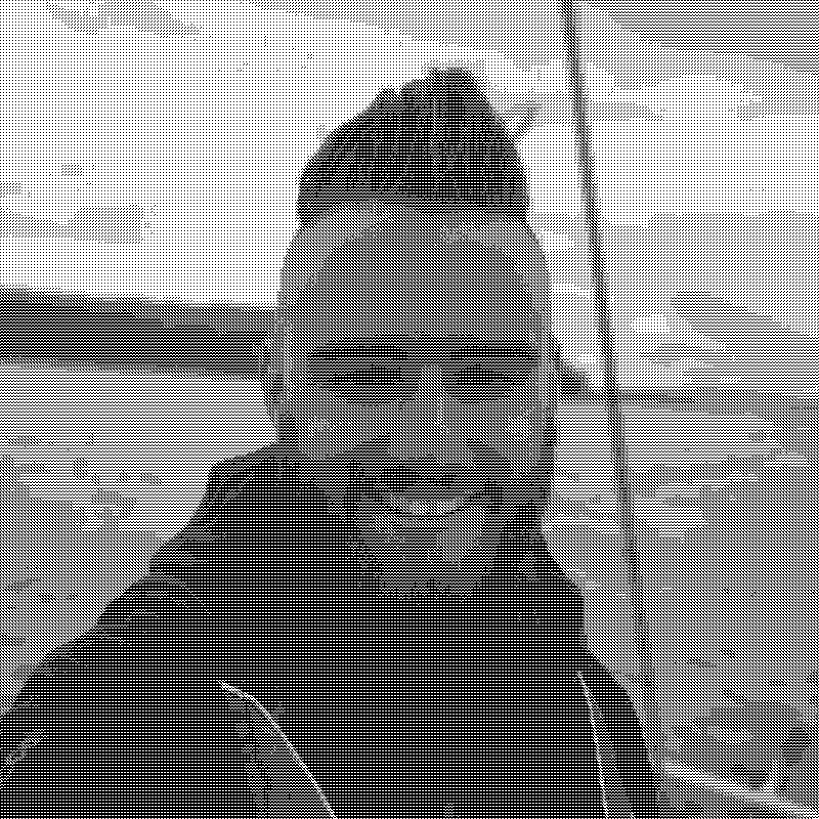 a dithered selfie taken while out sailing